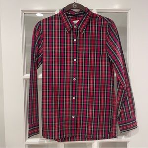 Isabel Marant Etoile Red/Green Tartan Plaid Button Down Shirt